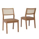 Ver imagem 3 de Conjunto 2 Cadeiras para Sala de Jantar em Madeira Tauari Tamarindo Marrom/Kaki