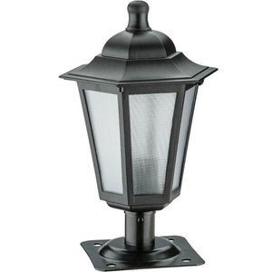 Balizador de Jardim Colonial em Alumínio Luminária para Muro Preta Lente Fosca Clássica Dital