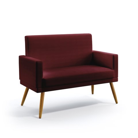 Poltrona Namoradeira Vega / com Rodapé / Sued Bordô