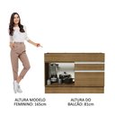 Ver mais imagens de Balcão Gabinete De Pia 120 X 60 Cm 1 Porta 2 Gavetas Rusti