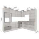 Ver imagem 5 de Cozinha Completa 16PTS 4GAVS s/Tpo Iluminata Branco/Fendi