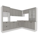 Ver imagem 2 de Cozinha Completa 16PTS 4GAVS s/Tpo Iluminata Branco/Fendi