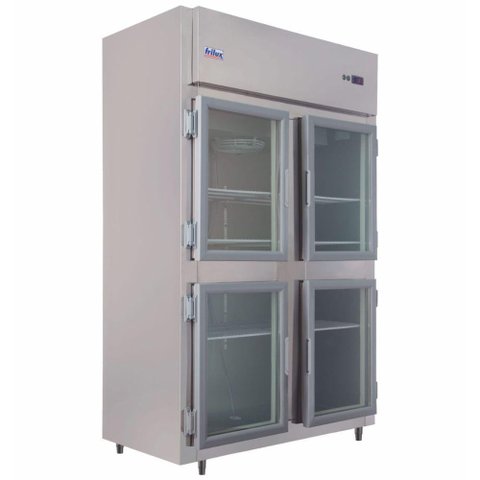 Mini Câmara Comercial 4 Portas de Vidro Rf065 Frilux Mini Câmara 900 Litros Inox 220v