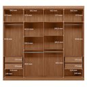 Ver imagem 3 de Guarda Roupa Casal 8 Portas 4 Gavetas Master New e Cômoda Havana Master Jatobá Acetinado - Santos An