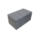 Ver imagem 1 de Puff Baú Infantil (solteiro) 90x50x45cm na Cor Cinza no Tecido Veludo Liso (módulos)