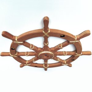 Lustre Luminária Pendente 85cm Leme De Navio Rústico 5B