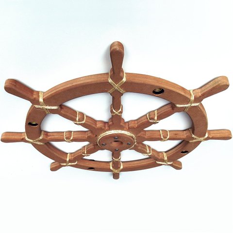 Lustre Luminária Pendente 85cm Leme De Navio Rústico 5B