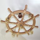 Ver imagem 6 de Lustre Luminária Pendente 85cm Leme de Navio Rústico 5b
