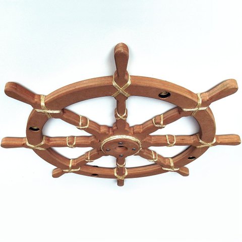 Lustre Luminária Pendente 85cm Leme de Navio Rústico 5b