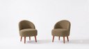 Ver imagem 2 de Kit Duas Poltronas Decor Leitura Cadeiras Estofadas Jade Cappuccino Liso