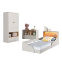 Ver imagem 2 de Quarto Infantil Cama Montessoriana, Cômoda e Guarda Roupas Lille Cj078 Arenas