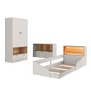Ver imagem 3 de Quarto Infantil Cama Montessoriana, Cômoda e Guarda Roupas Lille Cj078 Arenas