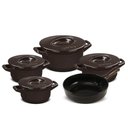 Ver imagem 1 de Jogo de Panelas em Cerâmica Duo+ Smart com 5 Peças Ceraflame Chocolate