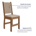 Ver imagem 4 de Kit 2 Cadeiras de Jantar Clara Estrutura MDF Courino Bege Pallazio