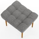 Ver mais imagens de Kit 02 Puffs Decorativo Para Sala De Estar Requinte L02 Linho Cinza Escuro - Lyam Decor