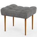 Ver imagem 3 de Kit 02 Puffs Decorativo Para Sala De Estar Requinte L02 Linho Cinza Escuro - Lyam Decor