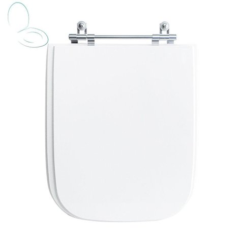 Assento Sanitário Tampa de Vaso Branco Mdf Laqueado Tivoli para Bacia Ideal Standard