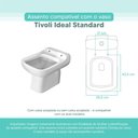 Ver imagem 3 de Assento Sanitário Tampa de Vaso Branco Mdf Laqueado Tivoli para Bacia Ideal Standard
