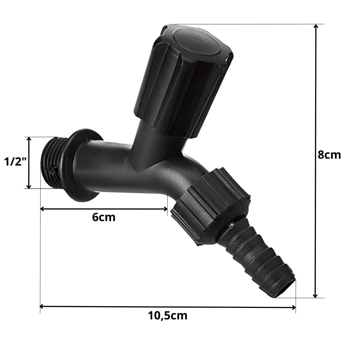 Esguicho P/ Engate Rápido C/ Jato Regulável +Torneira +Engate Rápido 3/4" e 5/8" +Bico Engate Rápido - 4
