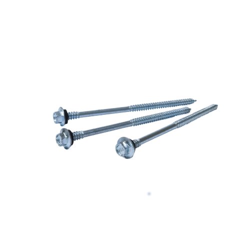 Parafuso Zincado para Fixação em Terça de Madeira - 12x3.1/2 (5.5x90mm), Ponta 17 - 700 Peças Parafo