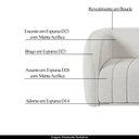 Ver imagem 4 de Conjunto Sala de Estar Sofá 292cm 4 Lugares e Poltrona Adam Boucle Branco G45 - Gran Belo Conjunto A