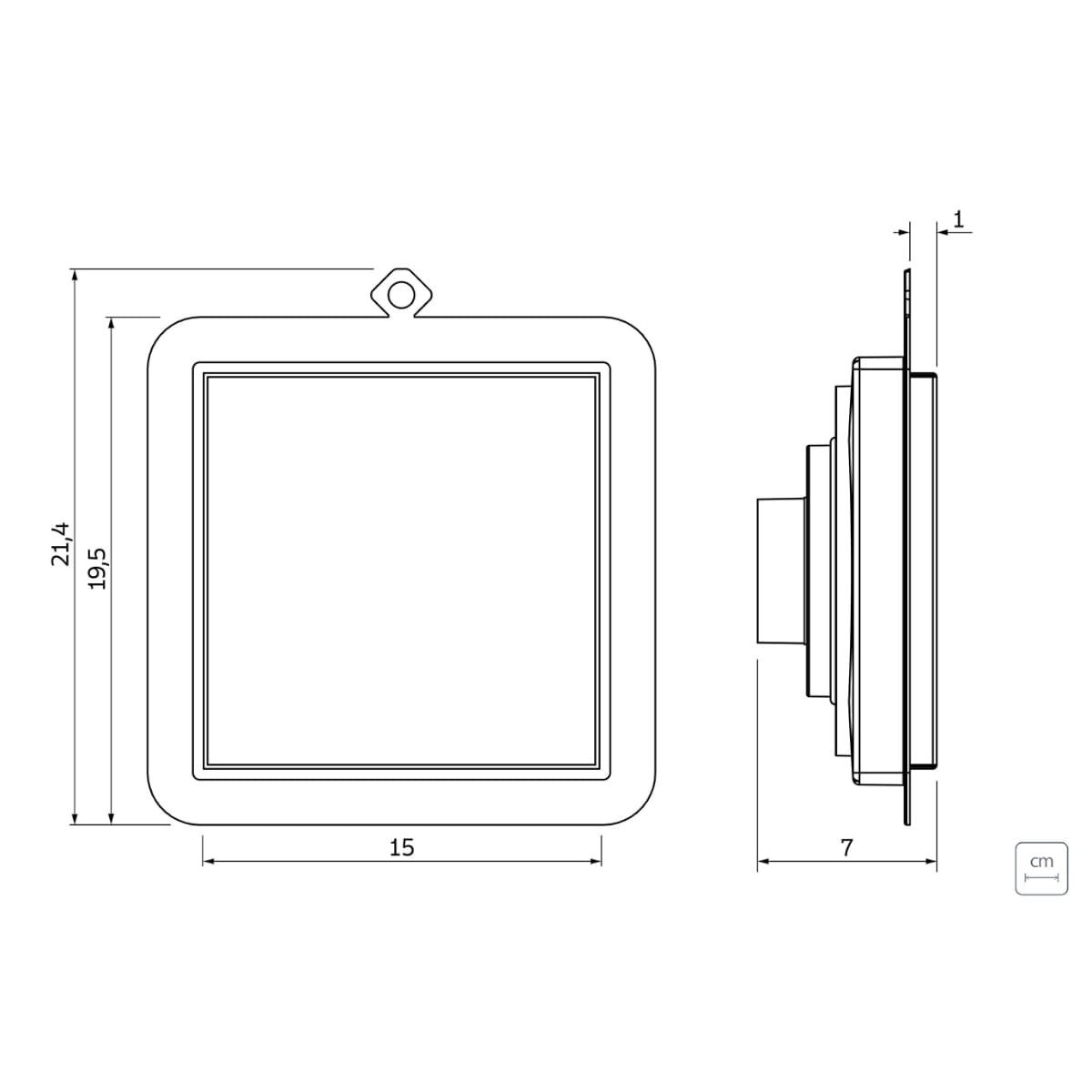 Ralo Tramontina Square em PVC com Tampa em Aço Inox 15 x 15 cm - 3