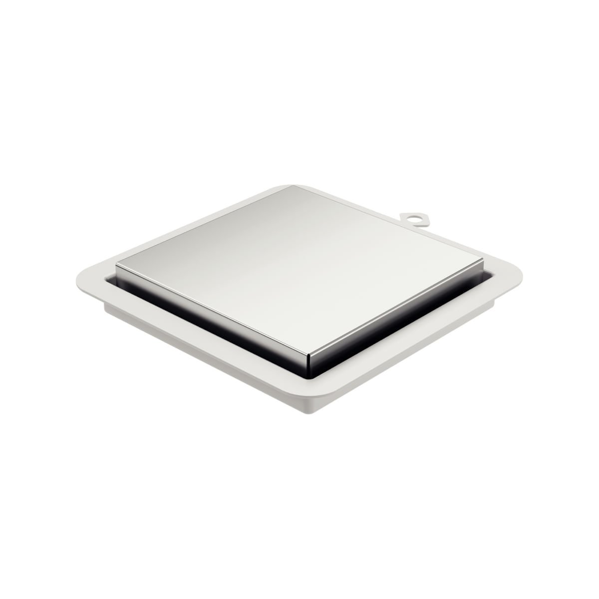 Ralo Tramontina Square em PVC com Tampa em Aço Inox 15 x 15 cm - 1