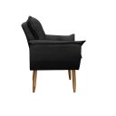 Ver imagem 5 de Kit 02 Poltronas Decorativas Opala Lux Sala Recepeção Preto - Visan Estofados