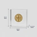 Ver imagem 2 de Quadro Caixa Acrílico Medalha de São Bento 10x10x3,5cm - Box Luxo Religioso