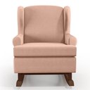 Ver imagem 5 de Poltrona De Amamentação Com Balanço Malu Base De Madeira P02 Linho Rosê - Lyam Decor