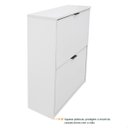 Ver imagem 3 de Sapateira Chão Quarto Hall Entrada Branca 61cm 12 Pares Olga