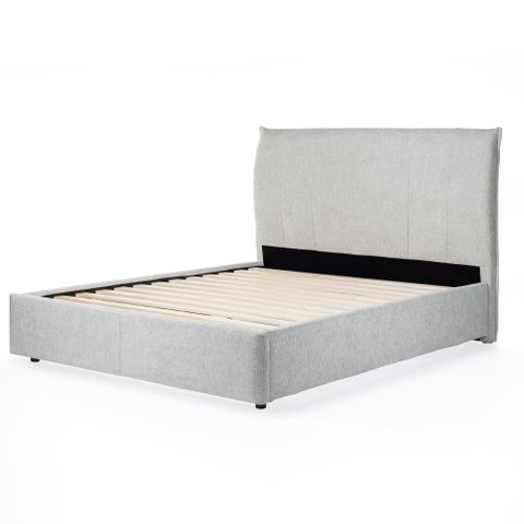 Cama Estofada Ciela Queen 122 Cm X 180 Cm Cinza