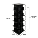 Ver imagem 3 de Estante Giratória para 250 Livros 5 Andares na Cor Preto