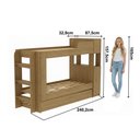 Ver mais imagens de Treliche com Cama Auxiliar Adulto Baú Superior Escadas Armário 1 Porta Prateleiras Internas Amê
