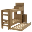 Ver imagem 7 de Treliche com Cama Auxiliar Adulto Baú Superior Escadas Armário 1 Porta Prateleiras Internas Amê