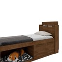 Ver imagem 1 de Cama Solteiro Pet Puppy Nicho Organizador Prateleira Madeira:malbec