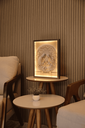 Ver imagem 2 de Quadro Decorativo Iluminado Sagrada Família 40x30cm Led Moldura Prata Vidro