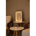 Ver imagem 2 de Quadro Decorativo Iluminado Sagrada Família 40x30cm Led Moldura Prata Vidro