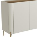 Ver imagem 6 de Aparador Buffet para Sala de Jantar 4 Portas Pés Industrial Dourado Naim I03 Luna Louro - Lyam