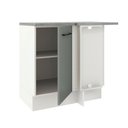 Ver imagem 4 de Balcão de Canto Madesa Agata 1 Porta Branco/Cinza Cor:Branco/Cinza