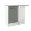 Ver imagem 1 de Balcão de Canto Madesa Agata 1 Porta Branco/Cinza Cor:Branco/Cinza