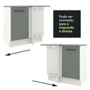 Ver mais imagens de Balcão de Canto Madesa Agata 1 Porta Branco/Cinza Cor:Branco/Cinza