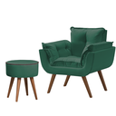 Ver imagem 1 de Poltrona Opala + Puff Verde Musgo