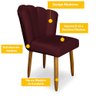 Kit 8 Cadeiras de Jantar Margarida em Veludo - V8 Decor:bordô - 6