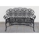 Ver imagem 2 de Banco de Jardim Jardim 3 Lugares Preto Fosco em Alumínio Fundido Unifer Móveis