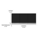 Ver imagem 2 de Armário Aéreo Multiuso Andreia 120cm 3 Portas Ajl Móveis