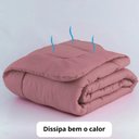 Ver imagem 3 de Kit Roupa de Cama Casal com Cobre Leito de Verão 5 Peças Rose Casa Dona