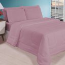 Ver imagem 1 de Kit Roupa de Cama Casal com Cobre Leito de Verão 5 Peças Rose Casa Dona