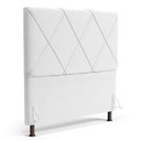 Ver imagem 1 de Cabeceira Cama Box Casal Queen Size Mel 160cm com Frame Sintético Branco - Desk Design