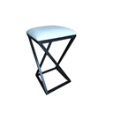 Ver imagem 1 de Banqueta Gourmet Baixa Quadrada Cozinha Casa Bar Ferro:branco